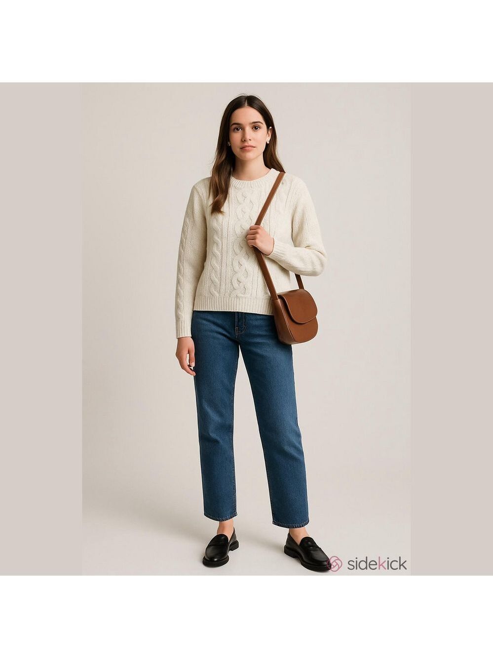 Chaps Off-White Cable Knit Crewneck Fisherman Core Retro Ralphcore Sweater